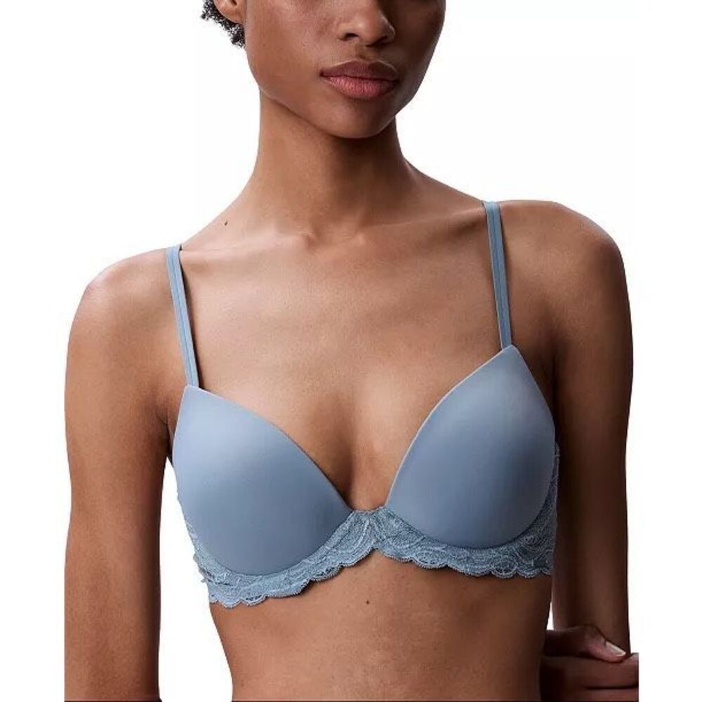 Calvin Klein Sensual Stretch Lace Lift Demi Underwire Bra Lead 36DD
